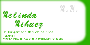 melinda mihucz business card